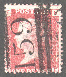 Great Britain Scott 33 Used Plate 95 - NE - Click Image to Close